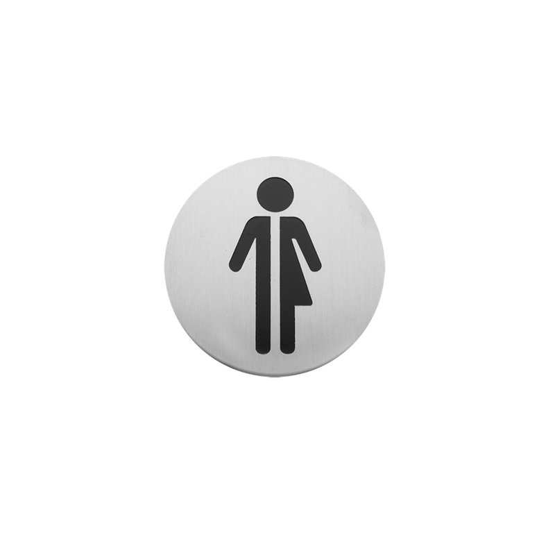 Door Sign, Satin Stainless Steel