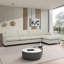 Tissu beige avec - Confortable, ergonomique pour appartement, salon, bureau, 4, conception, mousse à mémoire de forme