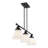 Omoro 3-Light Linear Chandelier in Matte Black-1963462808