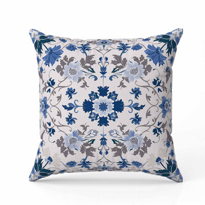 Moonlit Blossoms Faux Suede Pillow