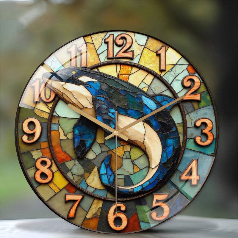 Horloge murale dauphin, 12 po