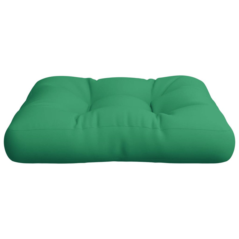vidaXL Pallet Cushion Green 100% polyester Large, 60" H x 60" W x 4.7" D, Green