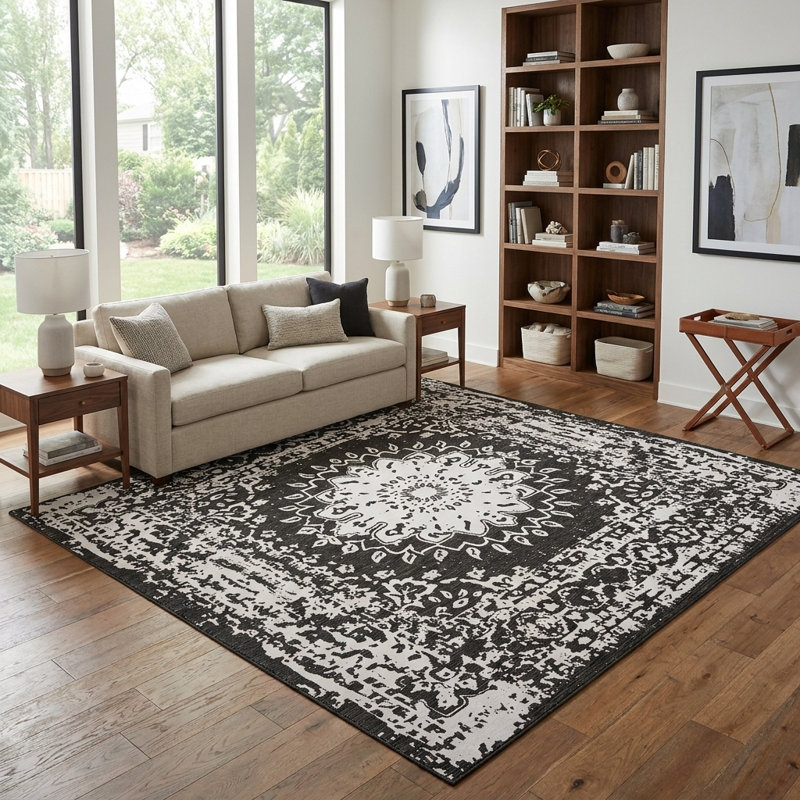 Tapis intérieur / extérieur Ornate Lamotte, Carré 13 pi 1 po
