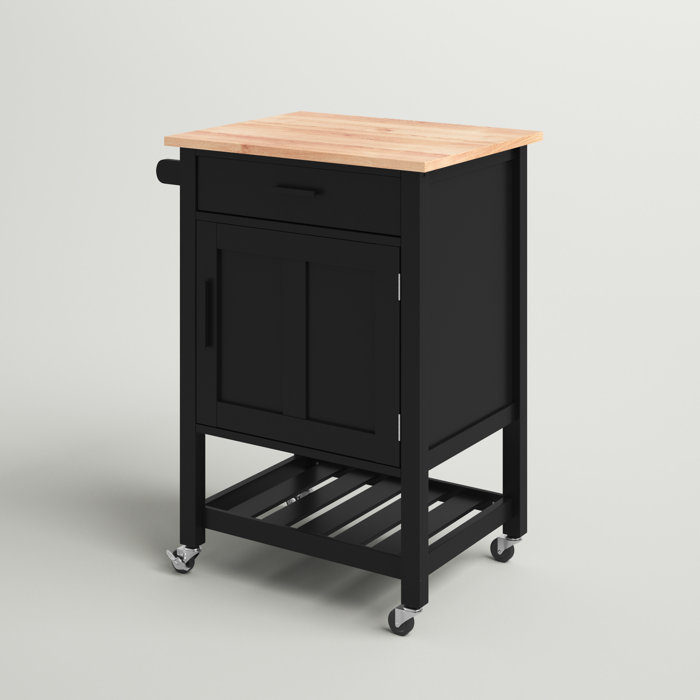 Three Posts™ Ava Solid Wood Kitchen Cart & Reviews | Wayfair