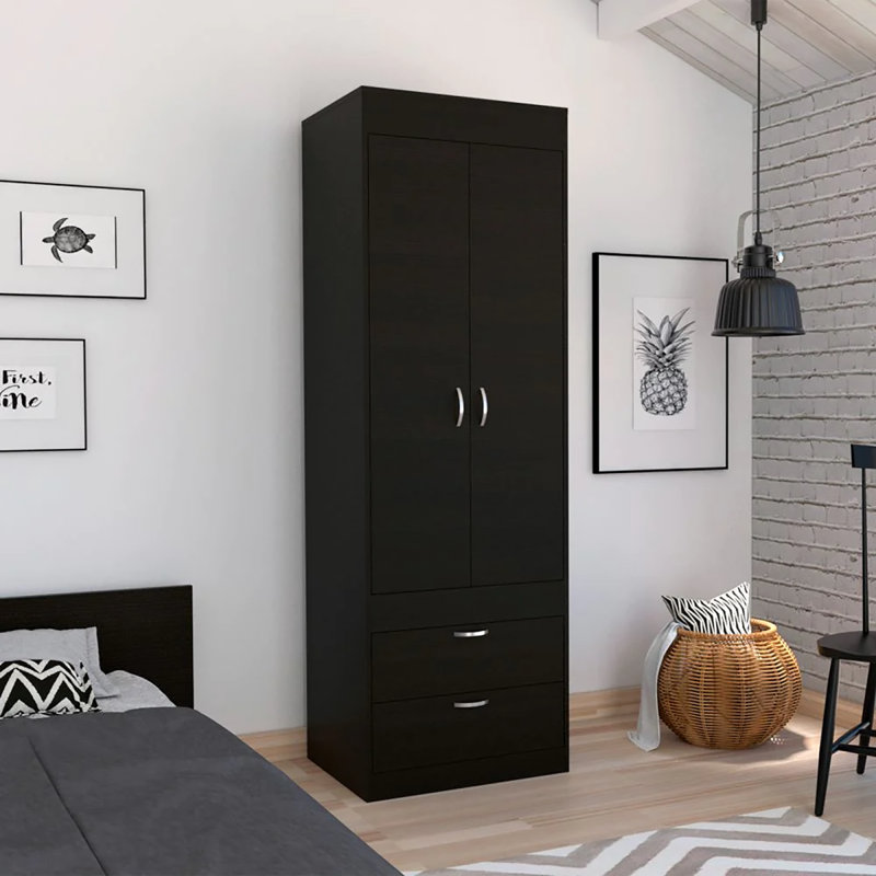 Armoire 2 tiroirs Wengue