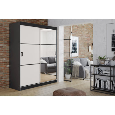 Malgosia 2 Door Solid + Manufactured Wood Wardrobe