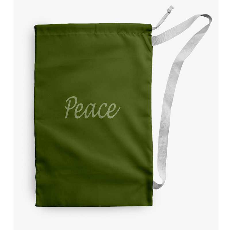 Sac à linge Peace Peace, Moyen (H 36 po x l 28 po), Vert clair