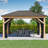 12' x 16' Meridian Gazebo Mosquito Mesh Kit Premium Phifer UV-Resistant Mesh with Easy Glide Tracks and Full-Length Zippered Panels