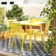 Square Metal Outdoor Dining Table With Umbrella Hole , 89.9cm cm W 91.44cm cm D-59386380