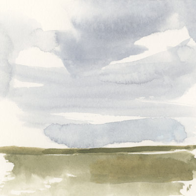 Open Field Sketch I by Victoria Barnes - Wrapped Canvas Painting