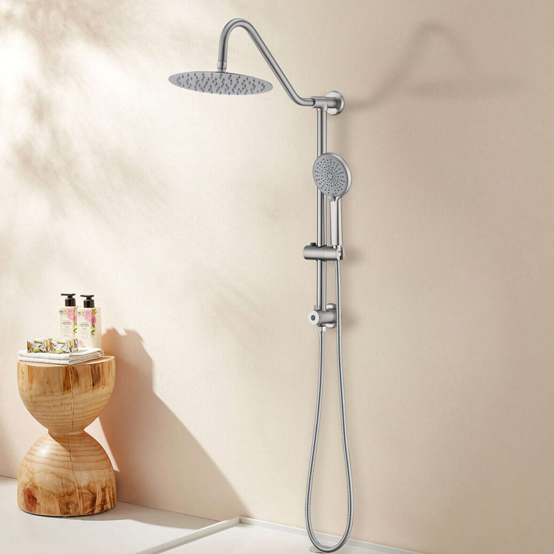 Rain Dual Shower Head 2.5 GPM GPM, Brushed Nickel