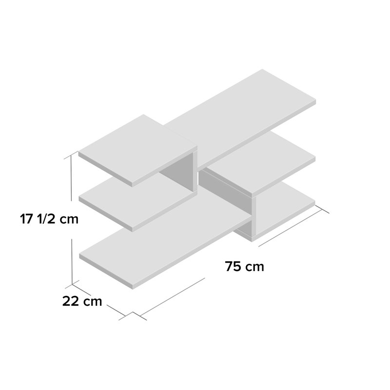 Modern Floating Wall Shelves, White