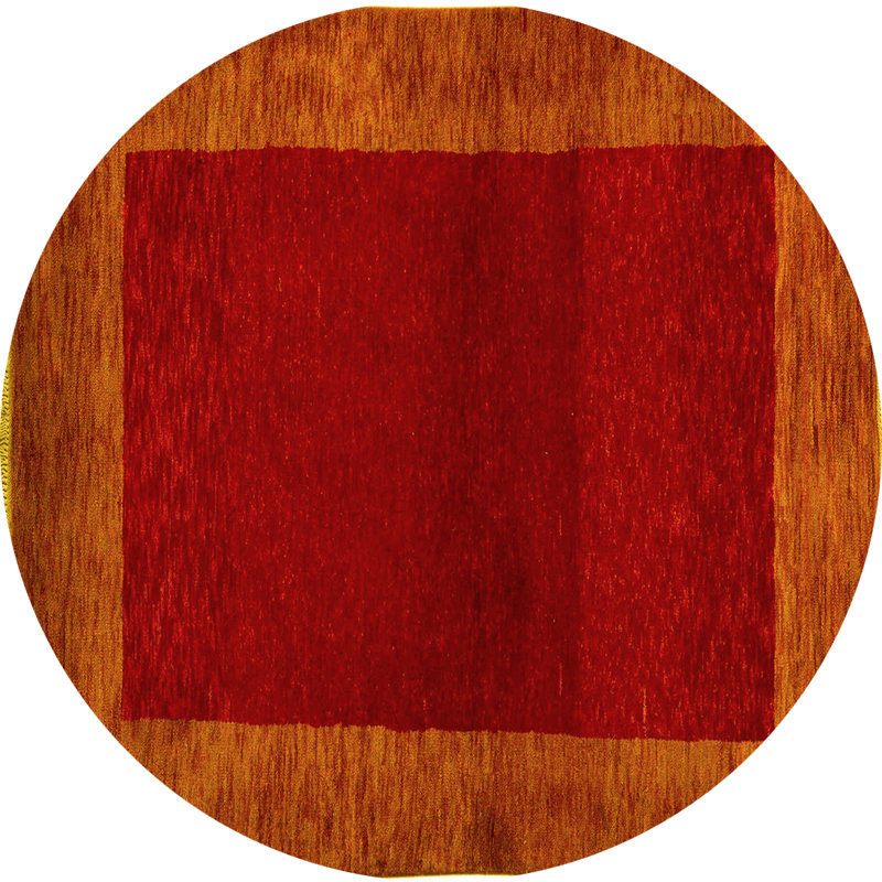 Tapis jaunes Makennzie Abstract 5428, Rond 6 pi