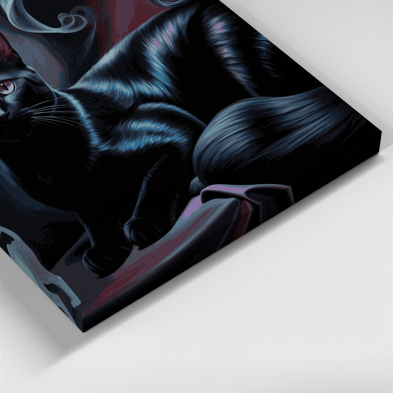 Cats Bombay, art mural sur toile grise, H 11 po x l 14 po