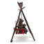 Bear and Cubs on Porch Swing Garden Sculpture