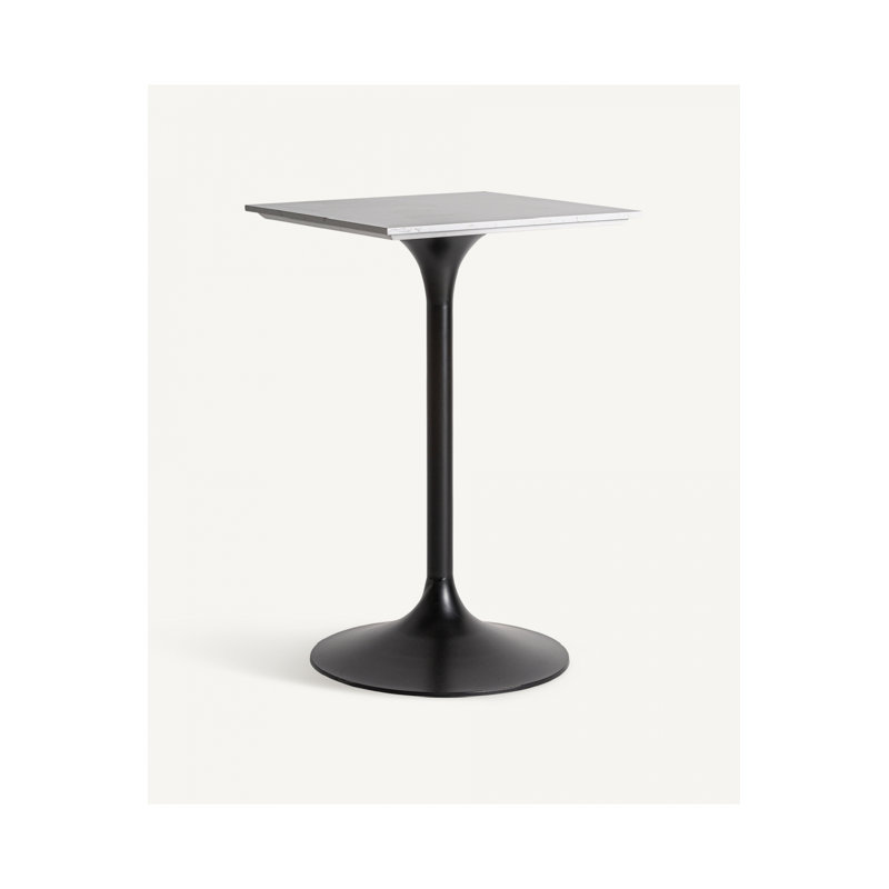 Table de bar Ullaland, H 41 po x L 26 po x l 26 po, Blanc, Noir