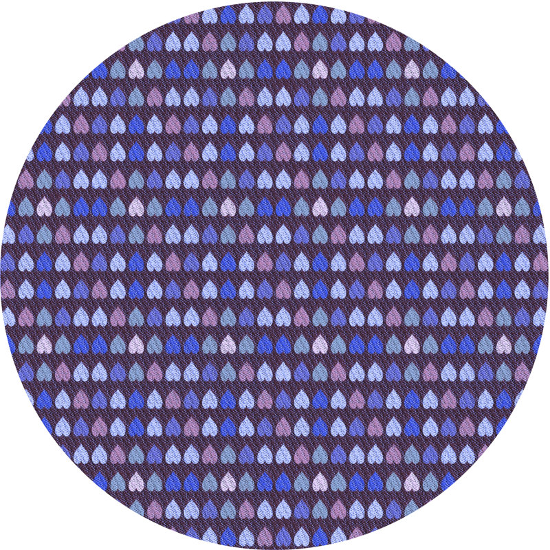Performance Wool Paisley Indoor Rug, Round 5'