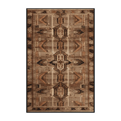 Tapis brun turc lavable à la machine