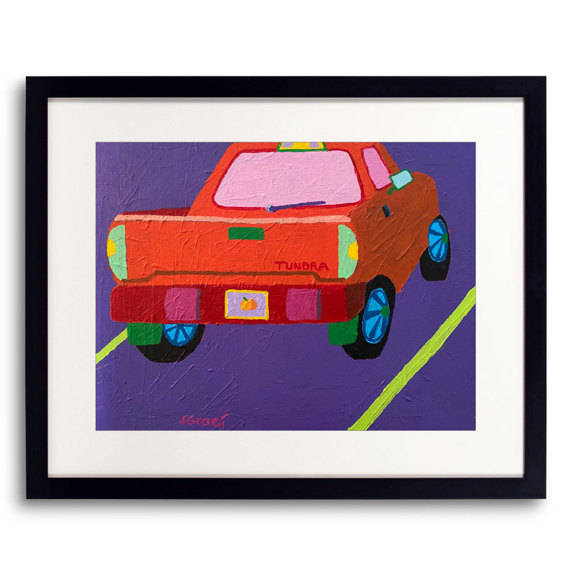 Truck Print by Sue Graef, Black Framed Paper, 17.25" H x 21.25" W
