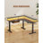 L Shaped Electric Standing Desk With Under-Desk Drawers Built-In Power Outlets-214957223