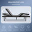 Lit réglable avec double matelas en mousse hybride de 14 po - zéro gravité, massage et télécommande sans fil, éclairage sous le lit-130703682