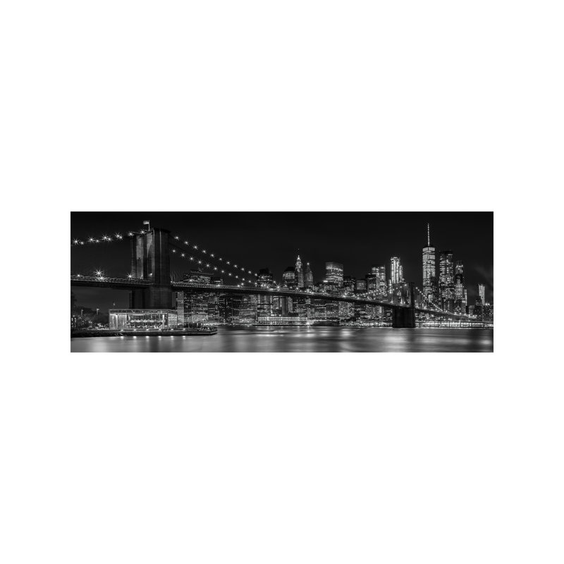 NYC Nightly Impressions by Melanie Viola - No Frame Panoramic Print on Canvas, 30.48 cm H x 91.44 cm W x 1.91 cm D