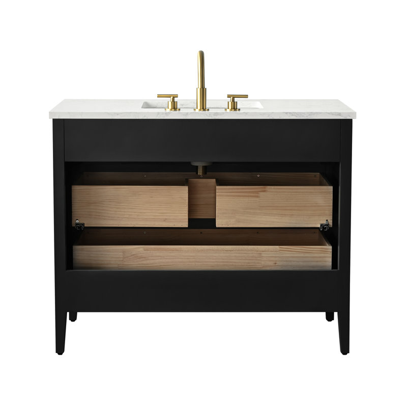 Emma 42" W Single Vanity, Black