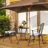 Pacha 5-Piece Outdoor Patio Bistro Set, Round 24 Inch Cast Aluminum  Table with 1.97" Umbrella Hole and 2 Cast Aluminum Chairs  for Backyard, Black and Grey
