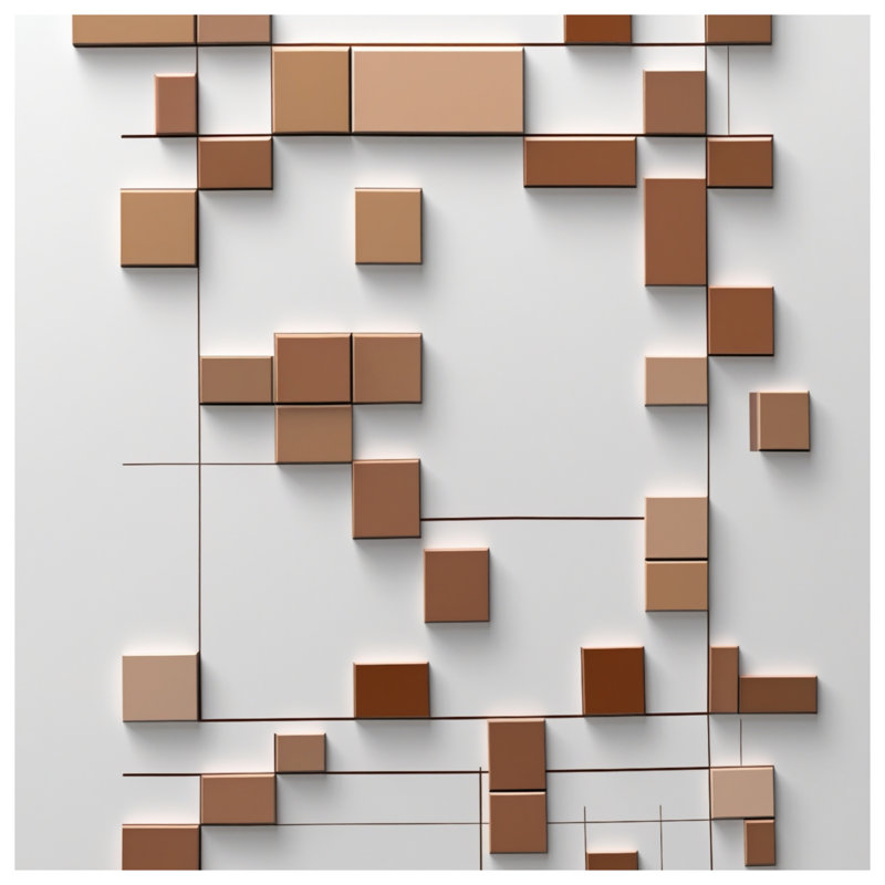 Couvertures à motif géométrique brun, 60in W x 80in H