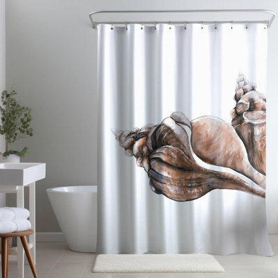 Shower Curtain CO128 – Polyester Shower Curtain, Dye Sublimation Print, 71" W × 74" L