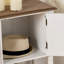 Table rétro avec tiroirs, option d'espace - console blanche patinée, polyvalente pour la maison