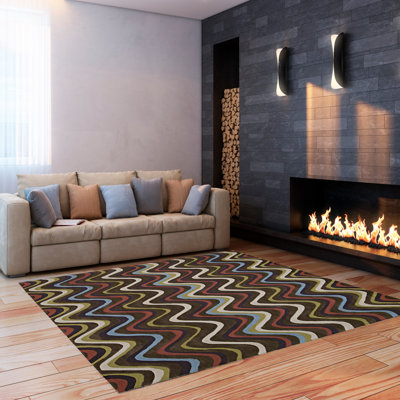 Henrey Hand Tufted Abstract Indoor Rug