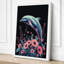 Dolphin Among Blooms Modern - Wrapped Canvas-1506072417-1506072419