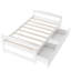 Lit plateforme simple avec 2 tiroirs - Pin blanc, peu encombrant-1099070562