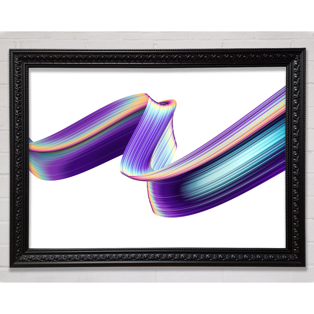 Ribbon Of Purple Neon Light - Einzelne Bilderrahmen Kunstdrucke