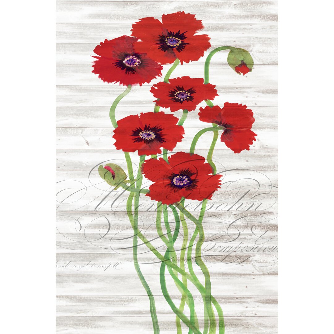 Leinwandbild Red Poppy Panel II von Tim O'Toole