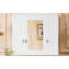 Armoire murale blanche avec miroir et 4 tablettes