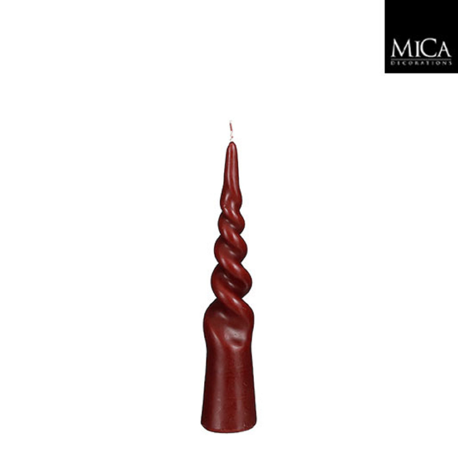Unscented Taper Candle, Bordeaux