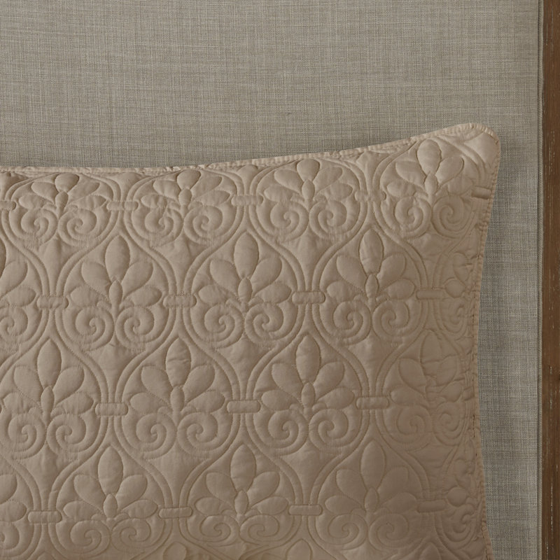 Khaki King Reversible Microfiber Quilted Bedspread Set