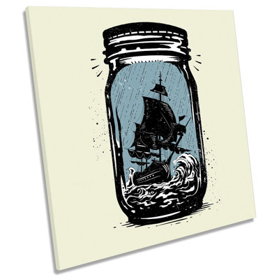 X9200 Ship In A Bottle - Wrapped Canvas Painting