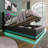 Modern Upholstered LED Platform Bed with 360° Surround Lighting | Button/App/Remote Control | Hydraulic Storage & USB-C Charging-1242803198-1242803193
