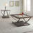 Black Nickel End Table With Bottom Shelf