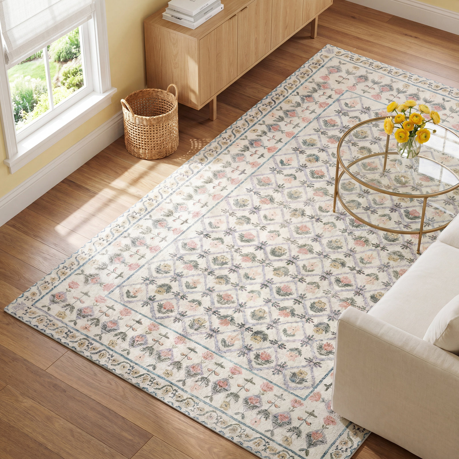 Rifle Paper Co. x Loloi Eden Rug feat. CloudPile, Rectangle 7'6" x 9'6"