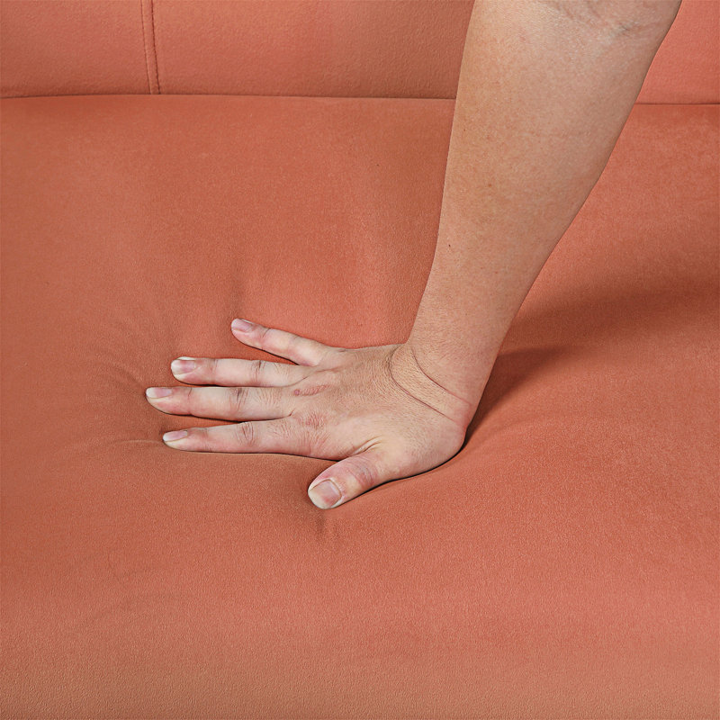 Fauteuil d'appoint capitonné, Orange