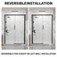Porte de douche coulissante simple demi-cadre l 56 à 60 po x H 74 po-123244145