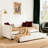 Daybed with Trundle Upholstered Tufted Sofa Bed, Full Size-1744489972