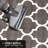 House, Home and More Skid-Resistant Carpet Runner – Moroccan Trellis Lattice – Misty Gray & Linen White-1382560979
