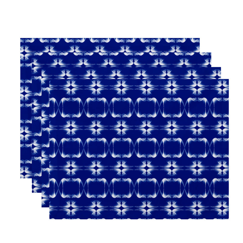 Ensemble de napperons 4 pièces Synthia, bleu