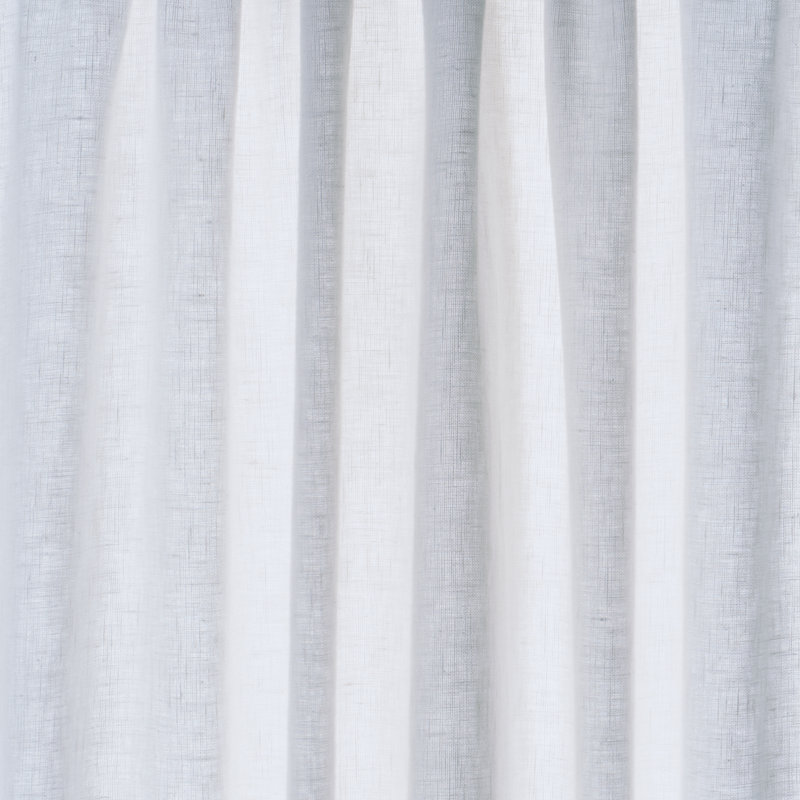 Tissu transparent délavé Leslie, Blanc