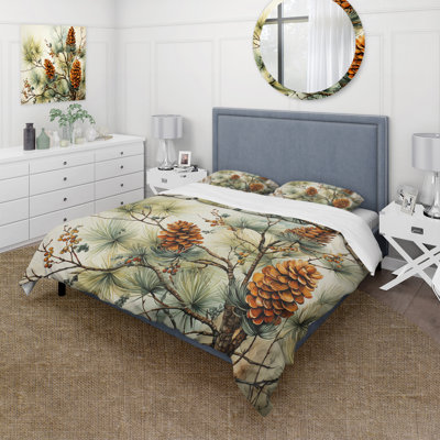 Pine Tree Pine Beauty II - Tree Pine Duvet Cover Set - Microfiber Polyester